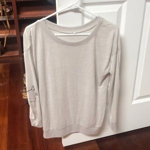 Top with cat print on elbows